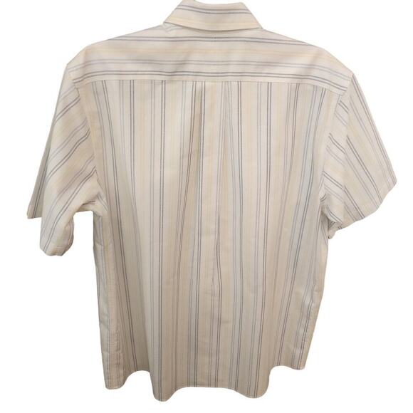 LL Bean Wide Stripe Button Up Casual Classic Shirt One Packet Men's Size 15.5 R - Picture 2 of 4